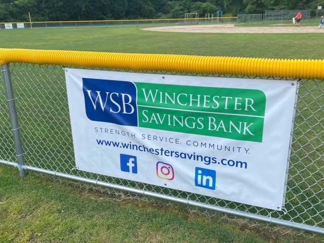 WSB sponsor banner on fence