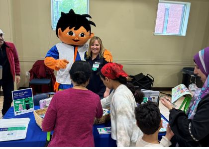 Children playing outdoors at MV YMCA Healthy Kids event, promoting wellness and community.